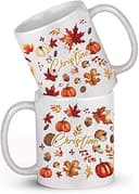 Autumn Leaves and Pumpkin Please Mug