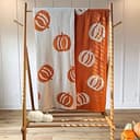 Plush Pumpkin Throw Blanket
